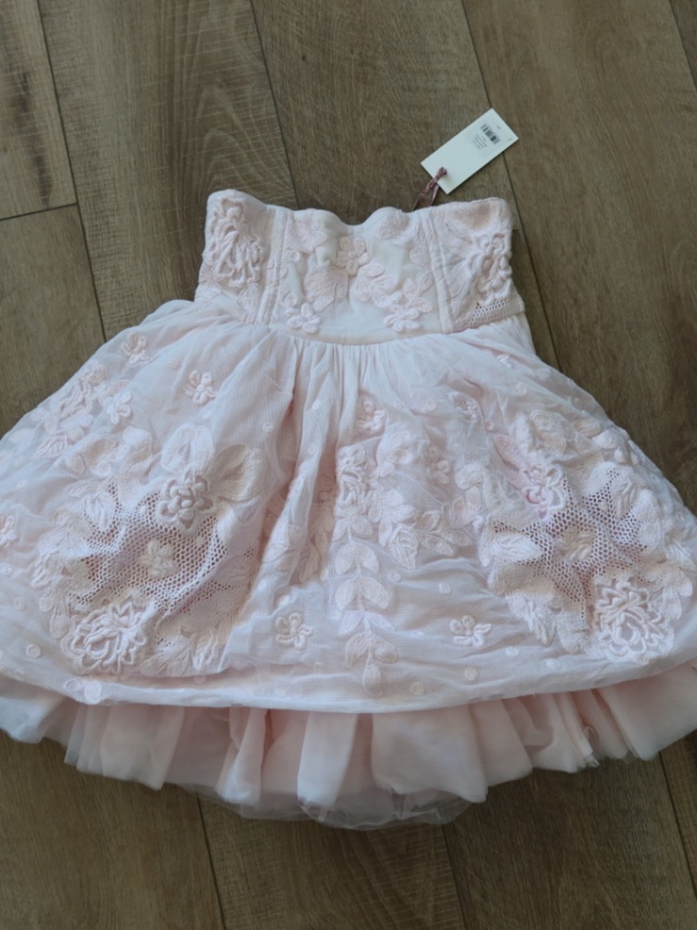 LoveShackFancy Women's Pink Corset Tulle Dress